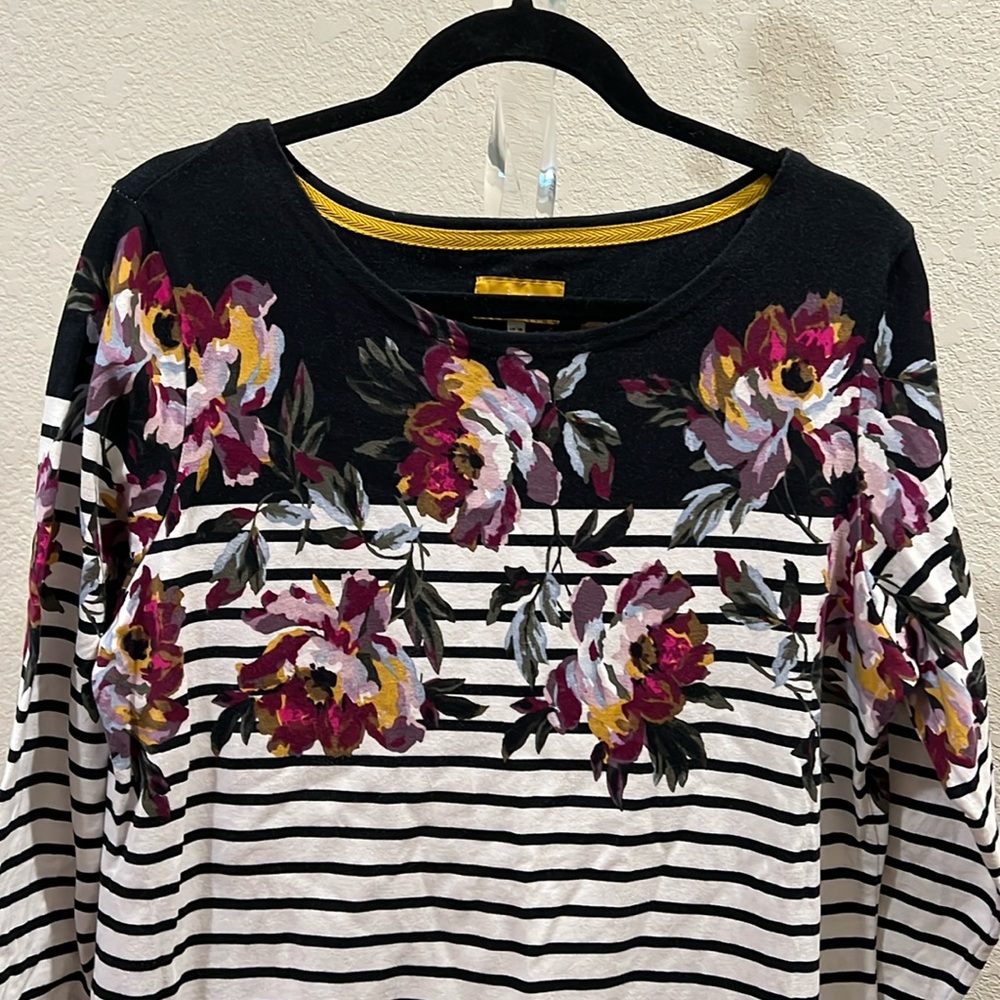 JOULES striped dress with floral detail
